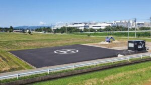 富山砺波場外着陸場（空港）「Heli Pad Tonami」開港迫る☆彡砺波大橋橋詰めにヘリポート完成マジか（間近）！！