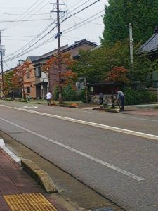 台風19号砺波市内台風一過