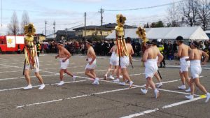 砺波市消防団  防火安全祈願祭・分列行進・裸放水・一斉放水・式典挙行される！！